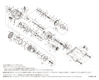 【シマノ純正お取り寄せパーツ：納期1ヶ月】21カルカッタコンクエスト 200HG　商品コード：042385