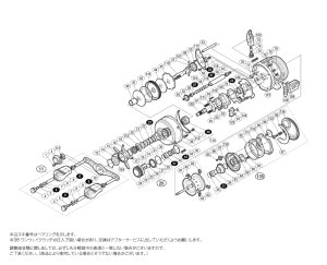 画像1: 【シマノ純正お取り寄せパーツ：納期1ヶ月】15カルカッタコンクエスト 101HG　商品コード：034380