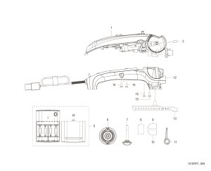 画像1: 【シマノ純正お取り寄せパーツ：納期1ヶ月】21-22レイクマスター CT-ET レッド　商品コード：043399