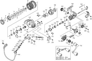 画像1: 【ダイワ純正お取り寄せパーツ：納期1ヶ月】14エメラルダス MX 2508PE　製品コード：00055980