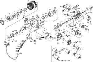 画像1: 【ダイワ純正お取り寄せパーツ：納期1ヶ月】12エメラルダス 2508PE-DH　製品コード：00055968