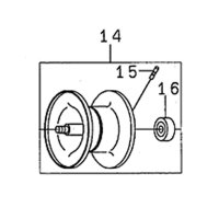 【ダイワ純正お取り寄せパーツ：納期1ヶ月】19アドミラ 100 純正スプール（H, HL, XH, XHL）商品コード：00621032 14番 スプール（14-16）部品コード：6J874701