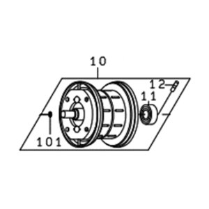 画像1: 【ダイワ純正お取り寄せパーツ：納期1ヶ月】24ティエラ AIR IC 純正スプール（100H, 100HL, 100XH, 100XHL）商品コード：00631558 10番 スプール（10-12）部品コード：6M567401 【中サイズ送料】