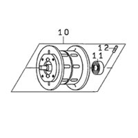 【ダイワ純正お取り寄せパーツ：納期1ヶ月】20ティエラ IC 100 純正スプール（100, 100L, 100H, 100HL, 100XH, 100XHL）商品コード：00621060 10番 スプール（10-12）部品コード：6M202001 【中サイズ送料】