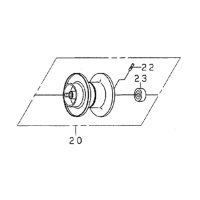 【ダイワ純正お取り寄せパーツ：納期1ヶ月】23アドミラ 純正スプール（100XH, 100XHL）商品コード：00621077 20番 スプール（20-23）部品コード：6M472401