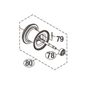 画像1: 【シマノ純正お取り寄せパーツ：納期1ヶ月】21バルケッタ BB 150 純正スプール（150HG, 151HG, 150DH PG, 151DH PG, 150DH HG, 151DH HG）商品コード：044037 80番 S Part No. 13GH4 スプール組（ベアリング入り）【中サイズ送料】