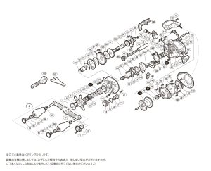 画像1: 【シマノ純正お取り寄せパーツ：納期1ヶ月】17バルケッタ 301HG　商品コード：036971