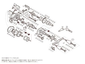 画像1: 【シマノ純正お取り寄せパーツ：納期1ヶ月】17バルケッタ 200HG　商品コード：036940