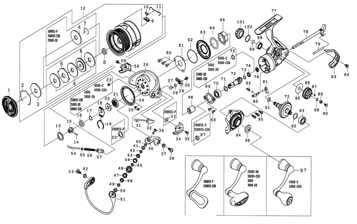 ダイワ純正お取り寄せパーツ：納期1ヶ月】19バリスティック LT4000-C