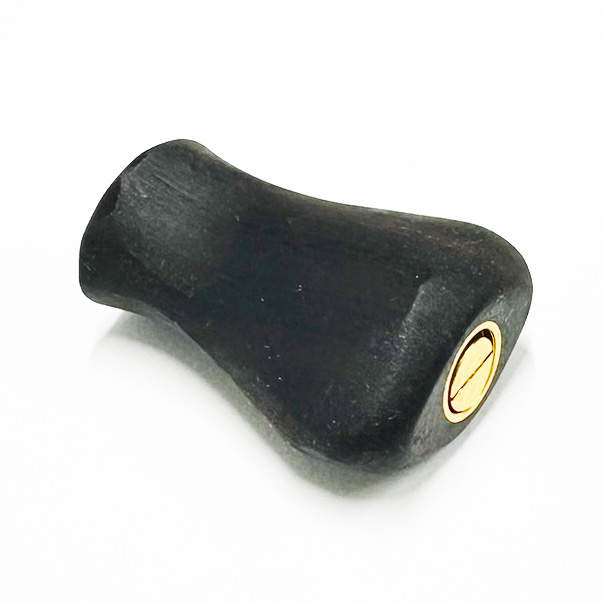 IOS Factory Premium Wood Handle Knob Padouk (KARIN) C (Medium) with Gold End Screw Black Edition