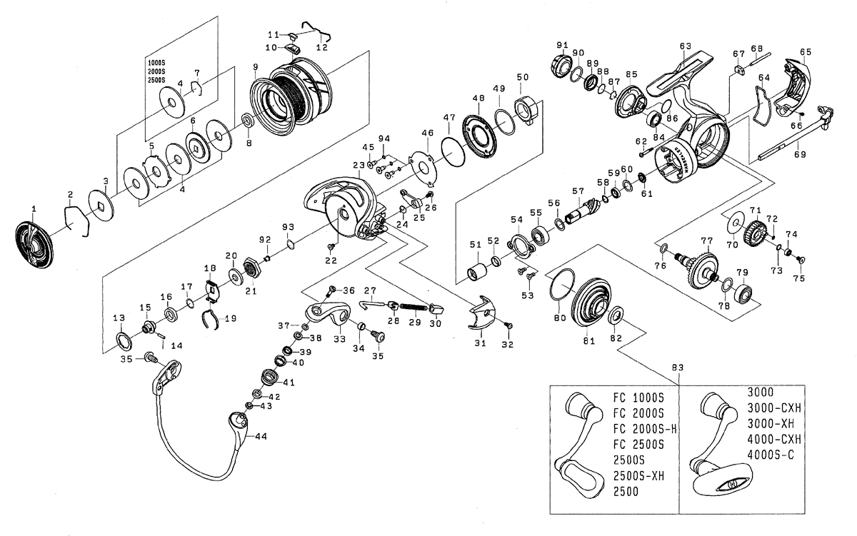 ダイワ純正お取り寄せパーツ：納期1ヶ月】 21カルディア FC LT2500S 製品コード：00060284 - リールチューニング・ベアリング専門店  HEDGEHOG STUDIO