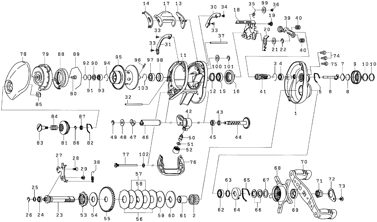 ダイワ純正お取り寄せパーツ：納期1ヶ月】08TDジリオン PEスペシャル