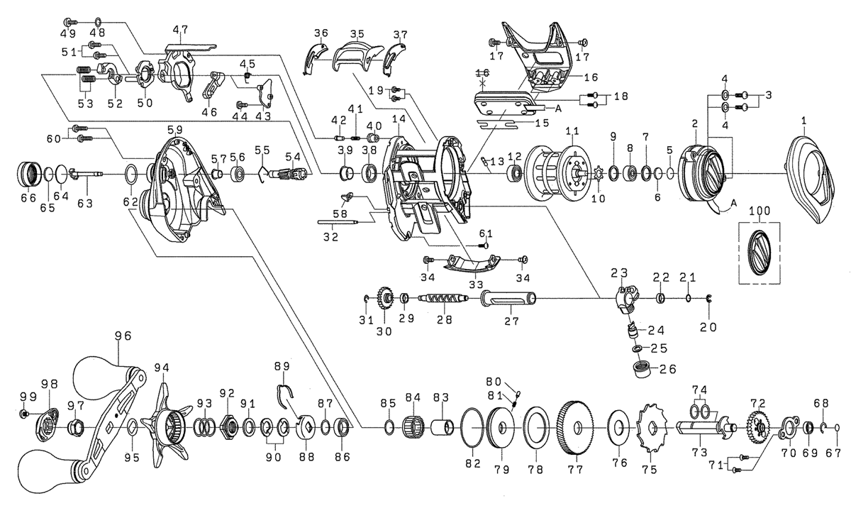 ダイワ純正お取り寄せパーツ：納期1ヶ月】21ティエラ A IC 150L-DH