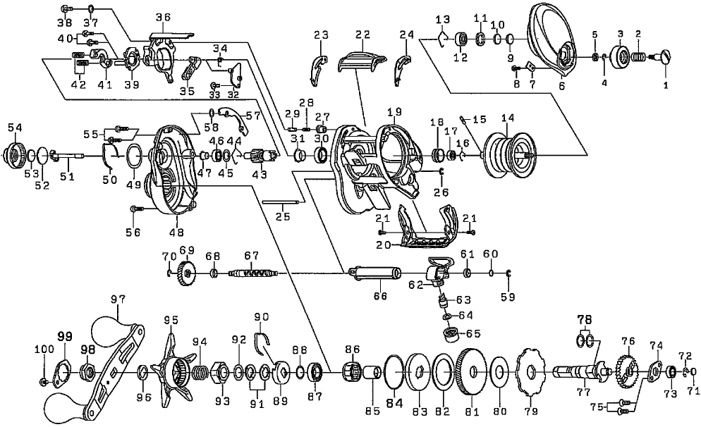 ダイワ純正お取り寄せパーツ：納期1ヶ月】16スパルタン RT TW 100SH-L