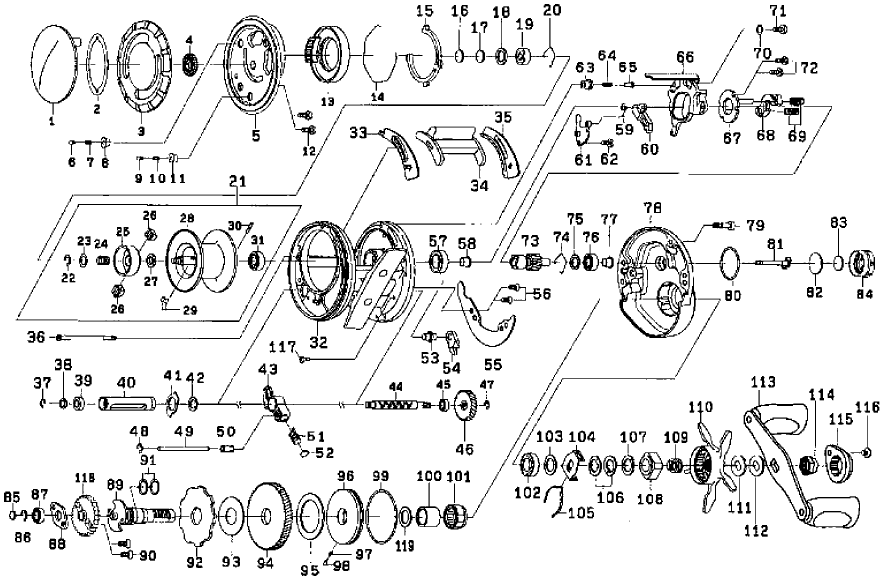 ダイワ純正お取り寄せパーツ：納期1ヶ月】18リョウガ 1500 1520-CC