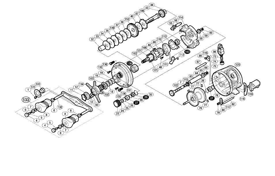 SHIMANO] Genuine Spare Parts for 11-13 OCEA CALCUTTA 12 201PG