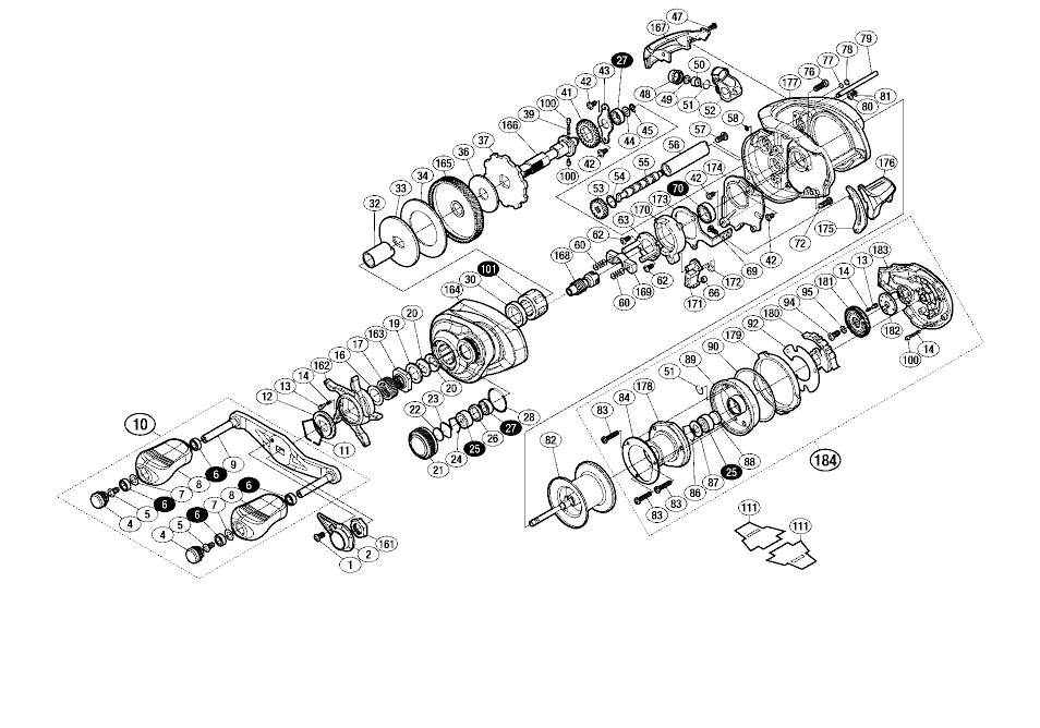 SHIMANO] Genuine Spare Parts for 15 Metanium DC LEFT Product code 