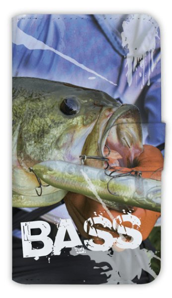 画像1: [アングラーズケース]【手帳型】ビッグバス! BLACK BASS (商品コード： diary2015102909) (1)