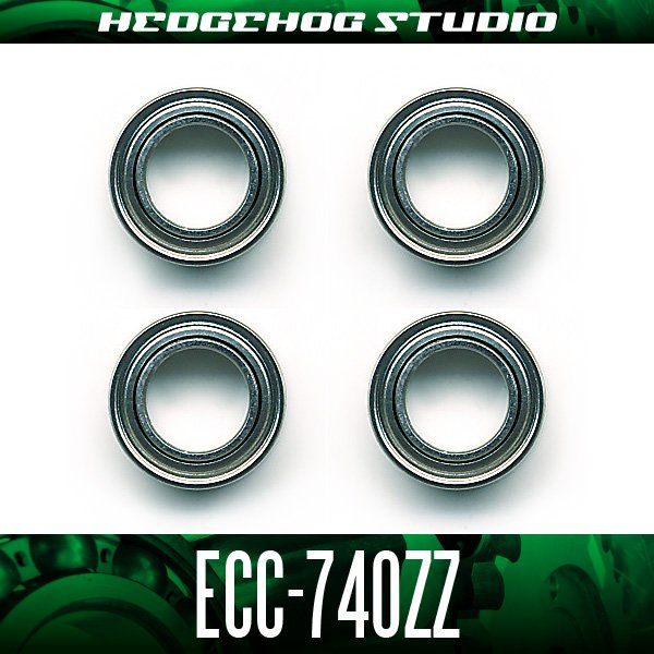 ハンドルノブ専用ベアリング】 ECC-740ZZ ×4個セット 内径4mm×外径7mm×厚さ2.5mm