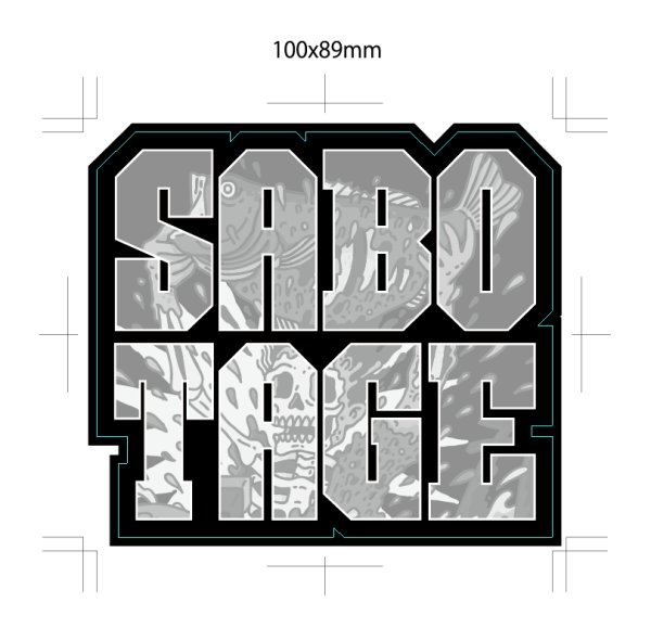 画像1: [BASSERS UNITED/バサーズユナイテッド] SABOTAGE STICKER (code:BUM011) (1)