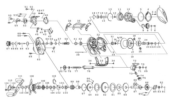 画像1: 【ダイワ純正お取り寄せパーツ：納期1ヶ月】22スティーズ A II TW 1000XHL　製品コード：00613387 (1)