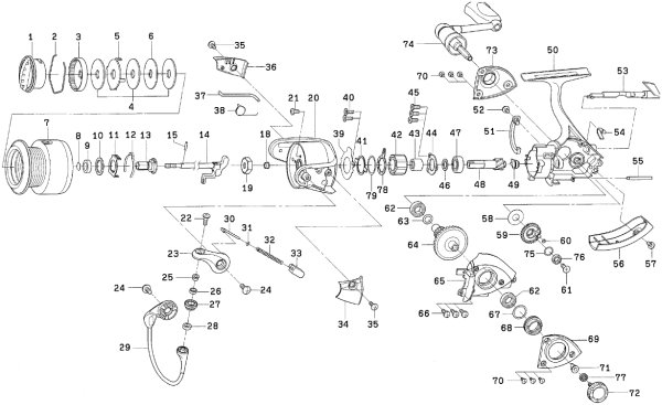 画像1: 【ダイワ純正お取り寄せパーツ：納期1ヶ月】06フリームス KIX1500　製品コード：00055430 (1)