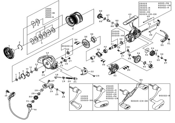 画像1: 【ダイワ純正お取り寄せパーツ：納期1ヶ月】20レブロス LT1000S　製品コード：00060060 (1)