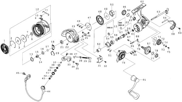 画像1: 【ダイワ純正お取り寄せパーツ：納期1ヶ月】18タトゥーラ LT2500S　製品コード：00060073 (1)