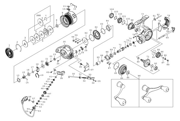 画像1: 【ダイワ純正お取り寄せパーツ：納期1ヶ月】23エメラルダス RX FC LT2500S-H-DH　製品コード：00061202 (1)