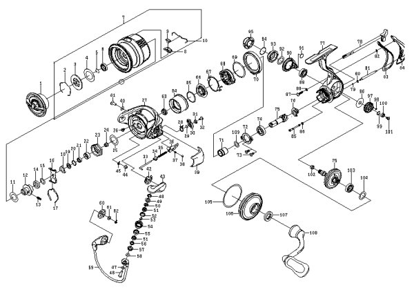 画像1: 【ダイワ純正お取り寄せパーツ：納期1ヶ月】23エアリティ ST SF2000SS-H　製品コード：00061243 (1)