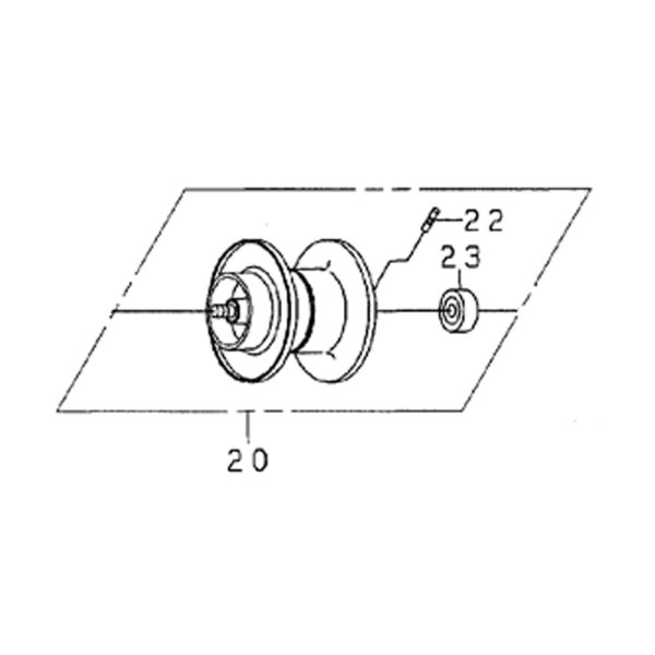 画像1: 【ダイワ純正お取り寄せパーツ：納期1ヶ月】23アドミラ 純正スプール（100XH, 100XHL）商品コード：00621077 20番 スプール（20-23）部品コード：6M472401 (1)