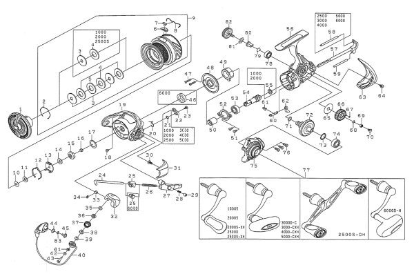 画像1: 【ダイワ純正お取り寄せパーツ：納期1ヶ月】24レブロス LT6000D-H 　製品コード：00066610 (1)