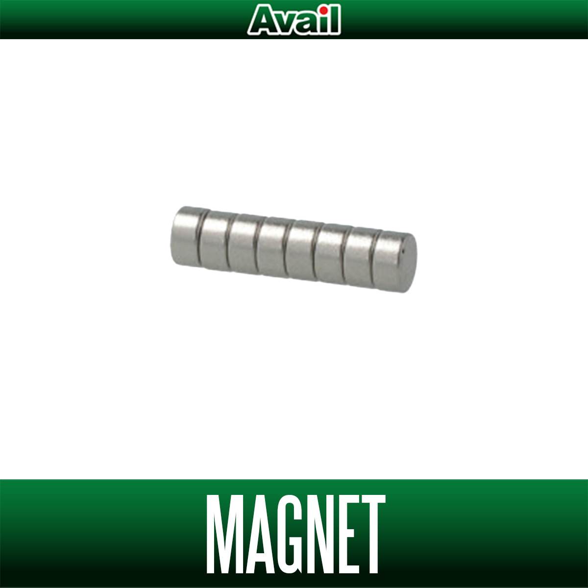 【Avail/アベイル】補助マグネット8ヶセット φ4×2mm【23CNQ-20RN】